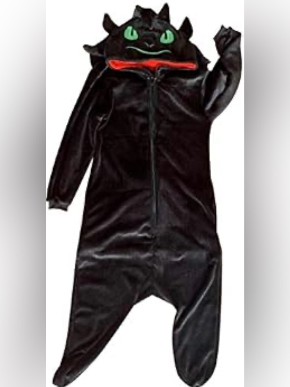 Plush Dragon Full-Zip Jumpsuit Onsie